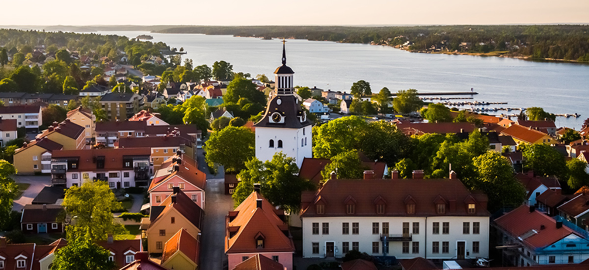 Flygbild över Västervik